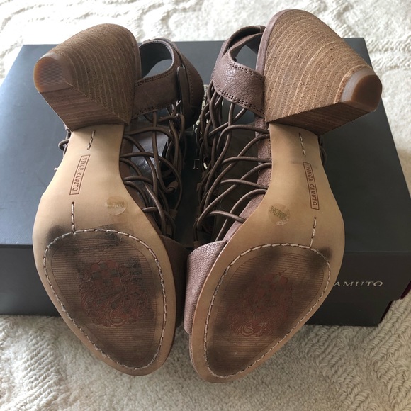 Vince Camuto Caged Leather Sandals - Picture 4 of 5